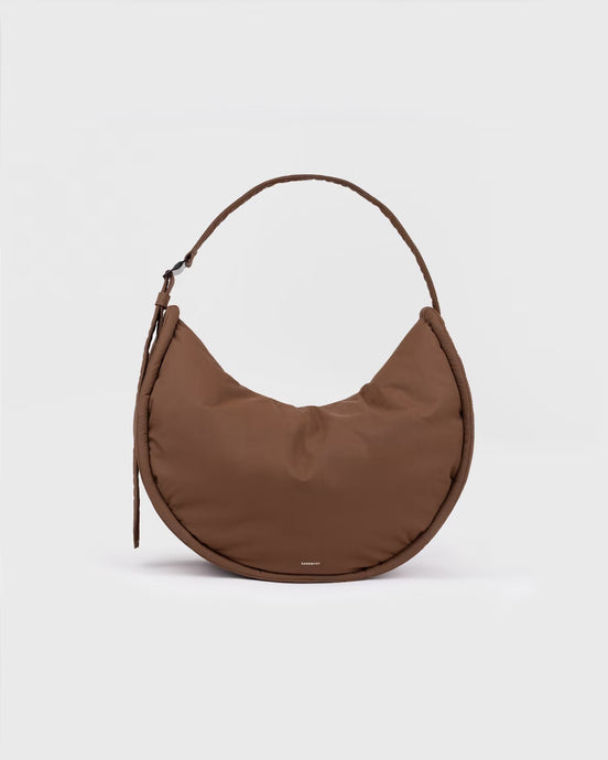 Sandqvist CURVE Large Half Moon Bag, Dark Taupe