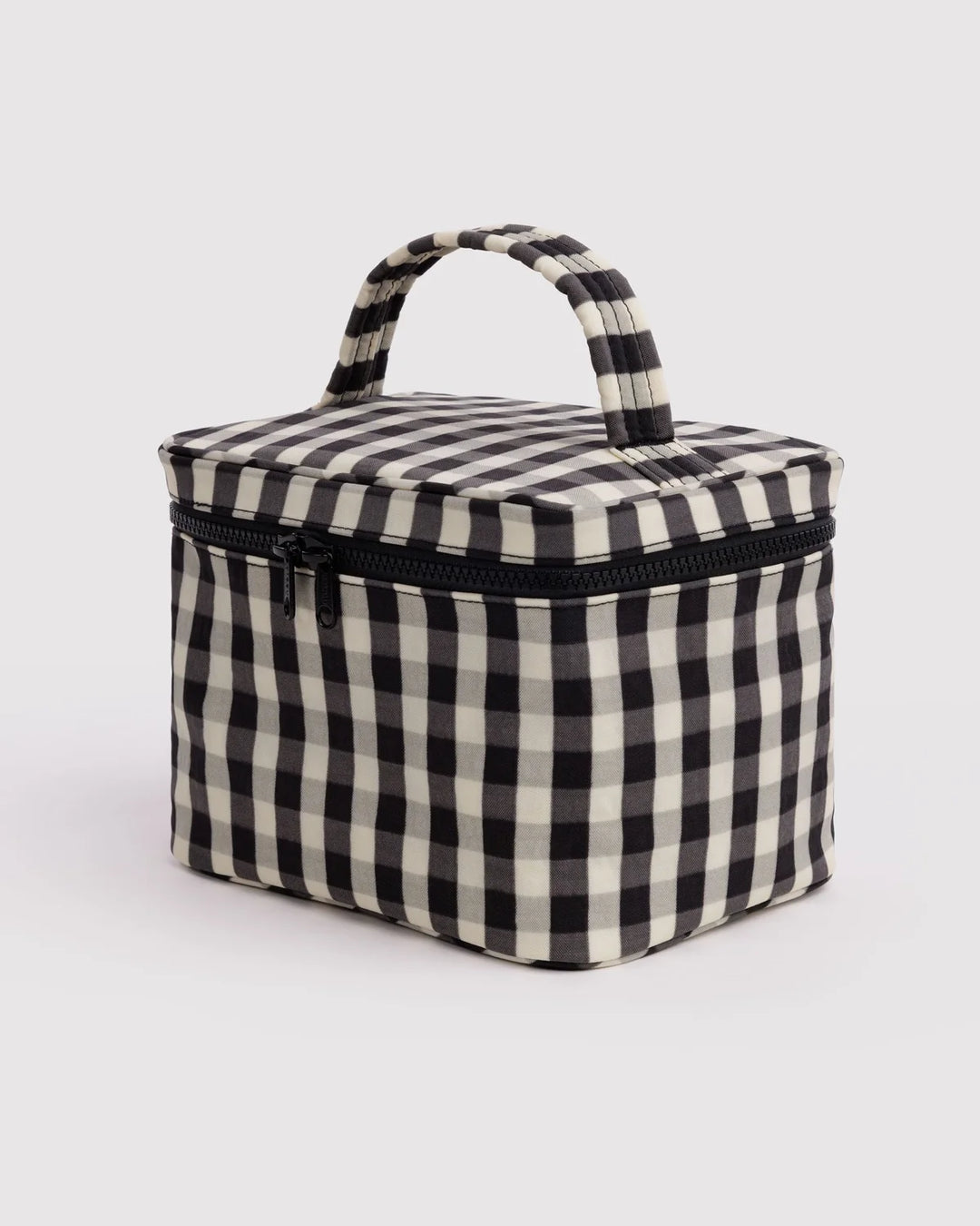 BAGGU Large Cosmetic Case, Black &amp; Cream Gingham