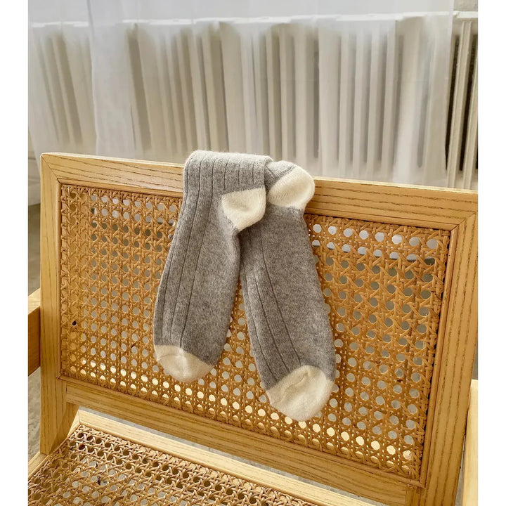 Men’s Cashmere Socks, Grey Melange