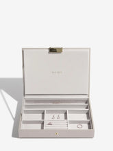 Load image into Gallery viewer, Classic Taupe Raffia Jewellery Box, Set of 2