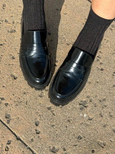 Glitter Socks, Copper Black
