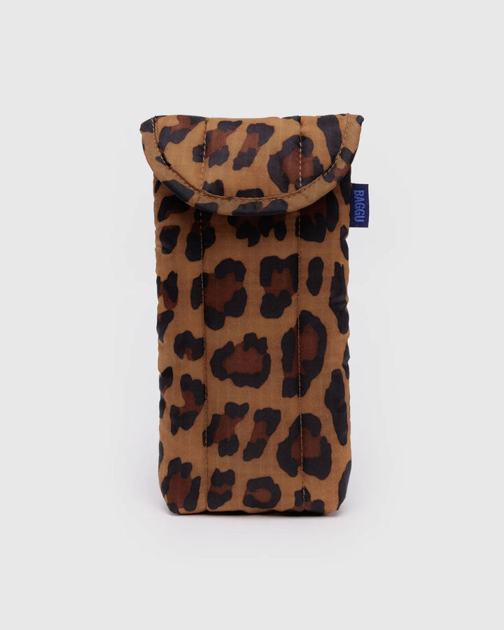 BAGGU Puffy Glasses Sleeve, Leopard