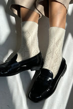 Load image into Gallery viewer, Cashmere Pointelle Socks, Cream