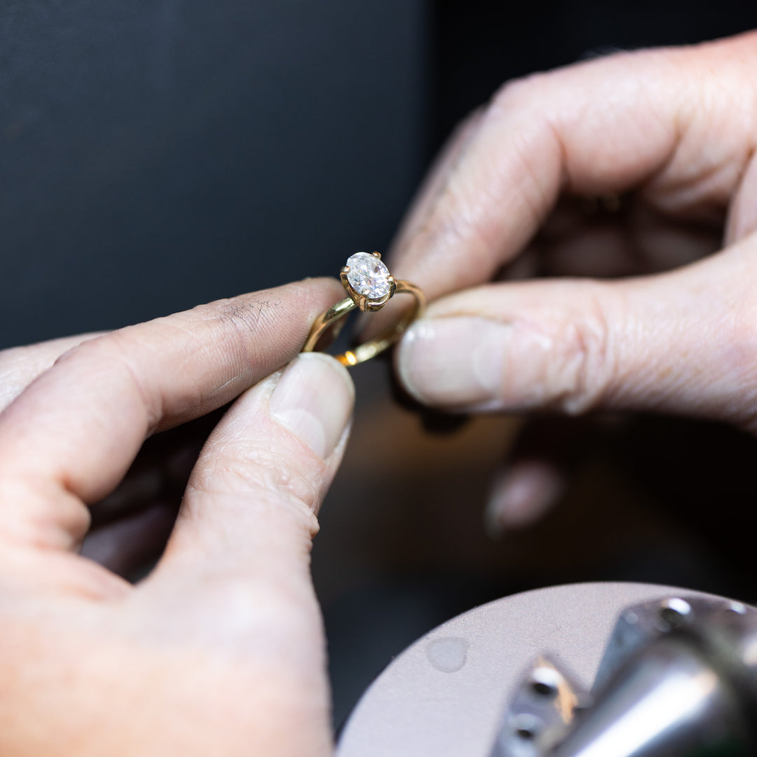 Oval Moissanite Ring