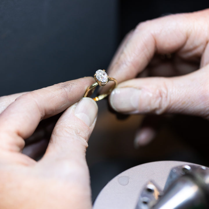 Oval Moissanite Ring