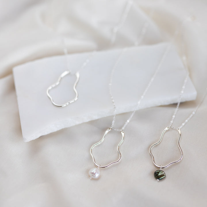 Keeper Necklace, Dark Green Pearl