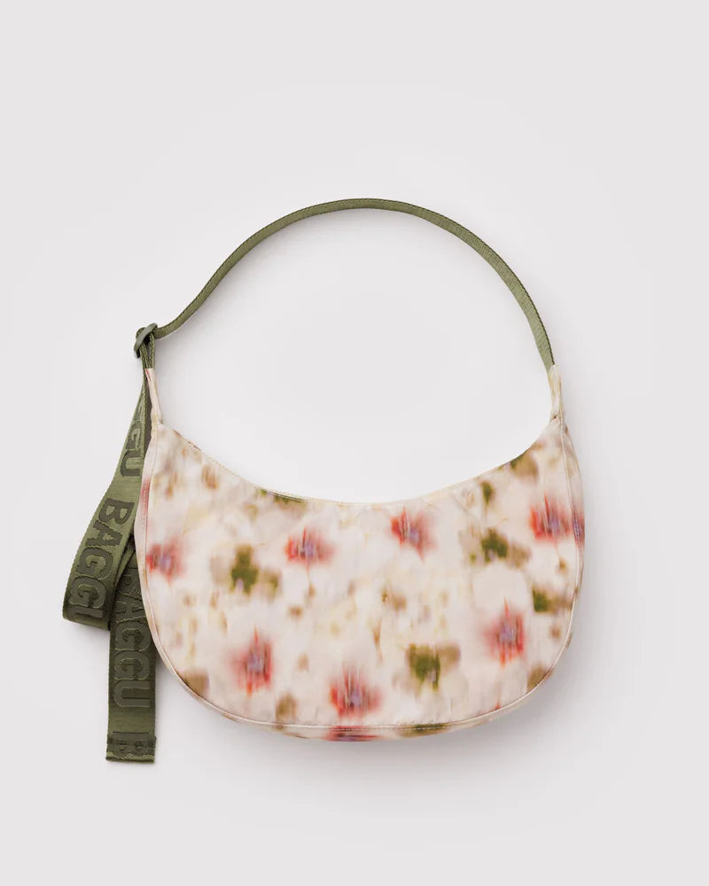 BAGGU Crescent Bag, Abstract Floral