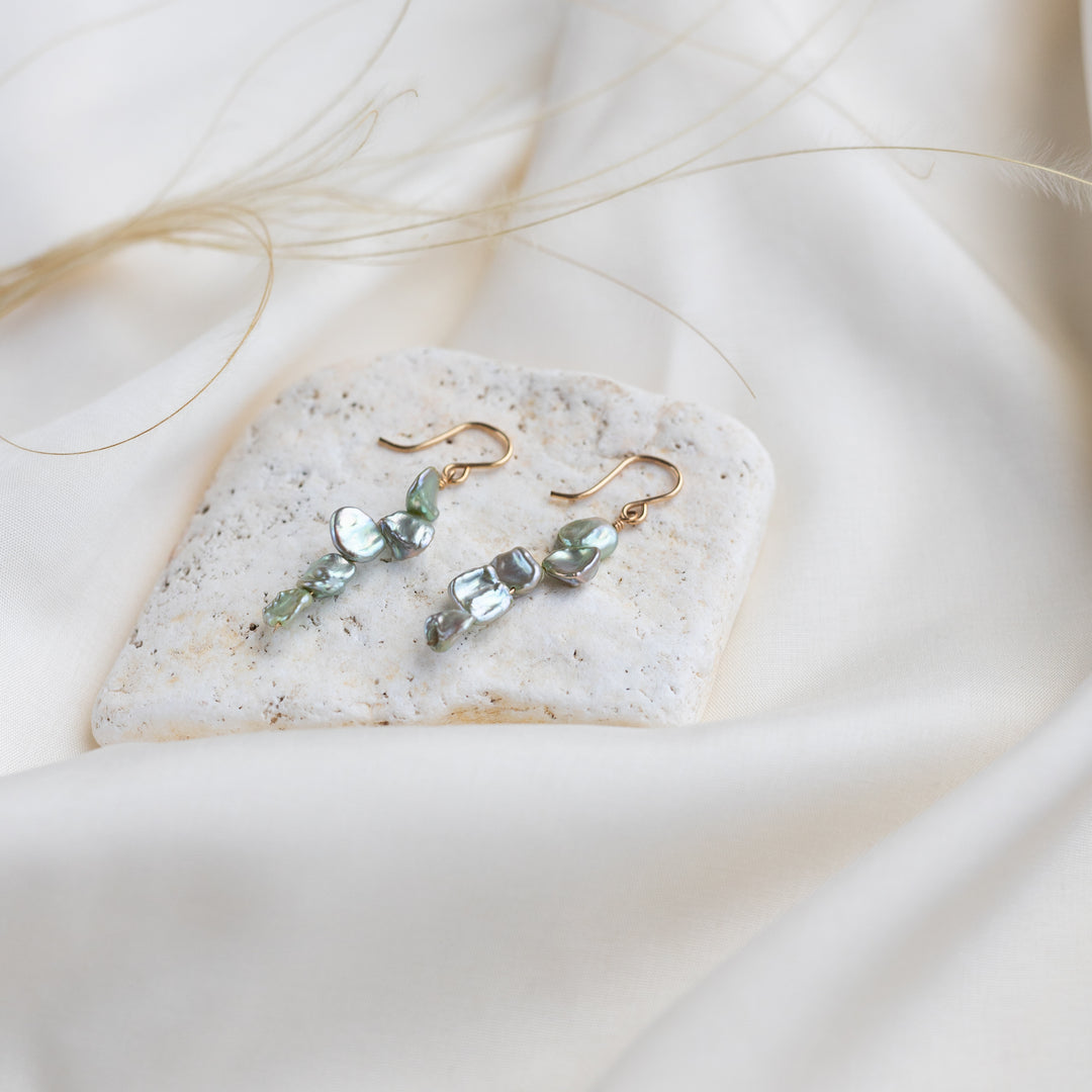 Sage Pearl Earrings