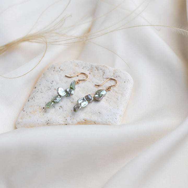 Sage Pearl Earrings