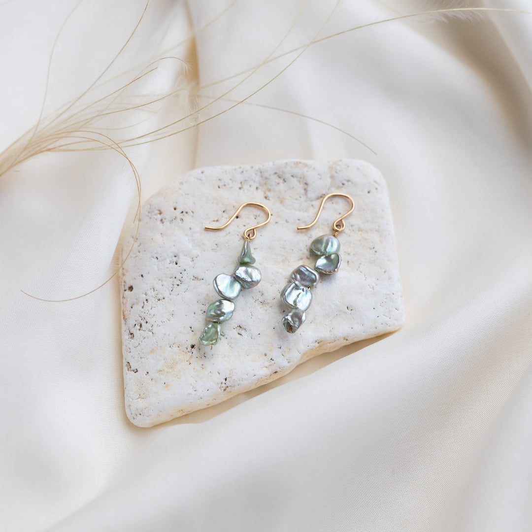 Sage Pearl Earrings