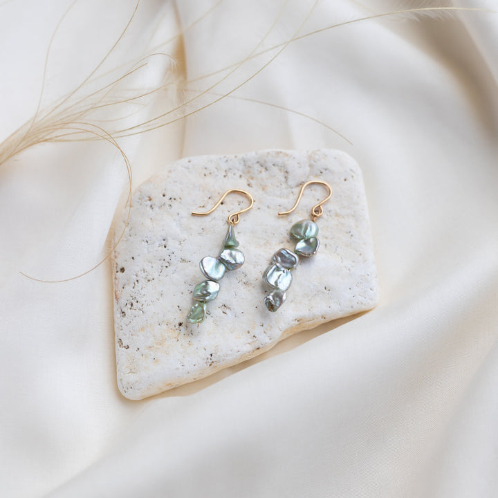 Sage Pearl Earrings
