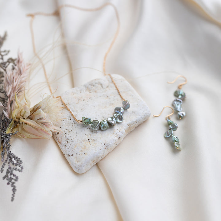 Sage Pearl Necklace