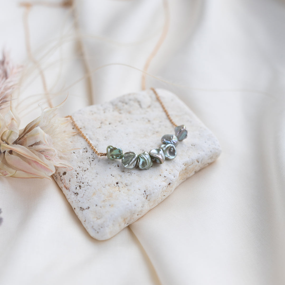 Sage Pearl Necklace