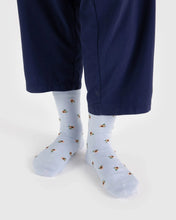 Load image into Gallery viewer, BAGGU Crew Socks, Blue Rosette