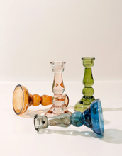 Load image into Gallery viewer, Amber Glass Candle Holder