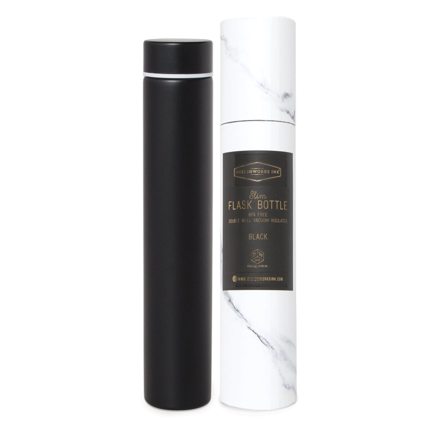 Slim Flask Bottle, Black