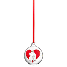 Load image into Gallery viewer, Moomin Heart Glass Decoration Ball, 7cm