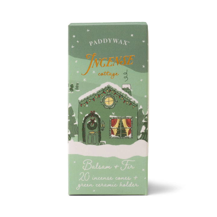 Winter Ceramic Incense Holder - Green Cottage, Balsam &amp; Fir
