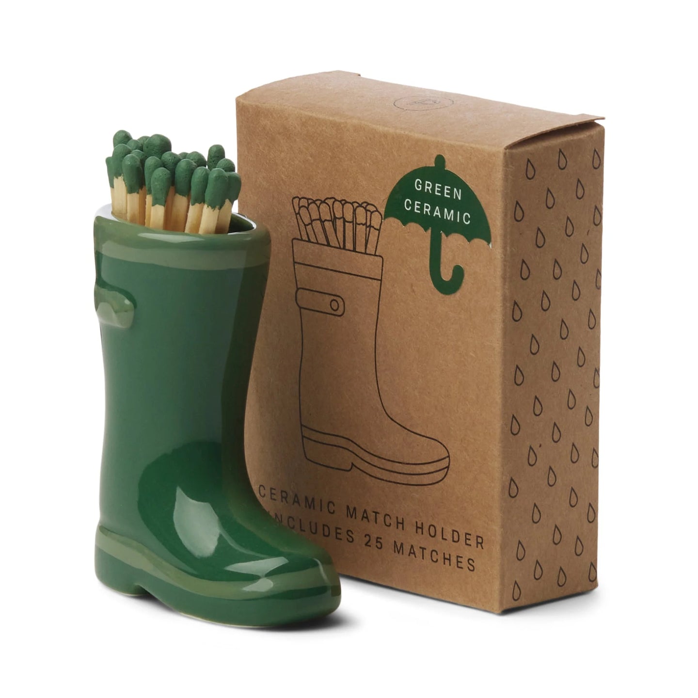 Wellington Matchstick Boot, Green