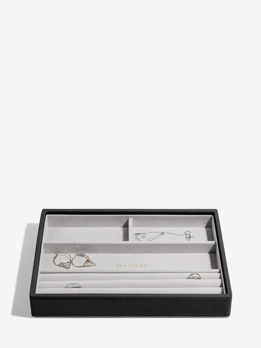 Classic Black Raffia Jewellery Box, Set of 4