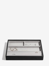 Load image into Gallery viewer, Classic Black Raffia Jewellery Box, Set of 4