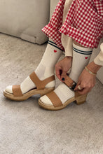 Load image into Gallery viewer, Le Bon Shoppe Embroidered Boyfriend Socks - Parchment + Heart