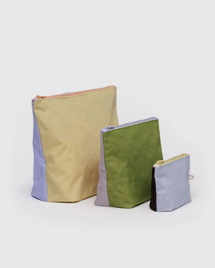 BAGGU Go Pouch Set, Pastels Colorblock