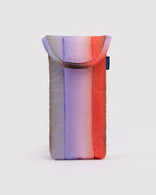 Load image into Gallery viewer, BAGGU Puffy Glasses Case, Gradient Stripe Poppy &amp; Lilac