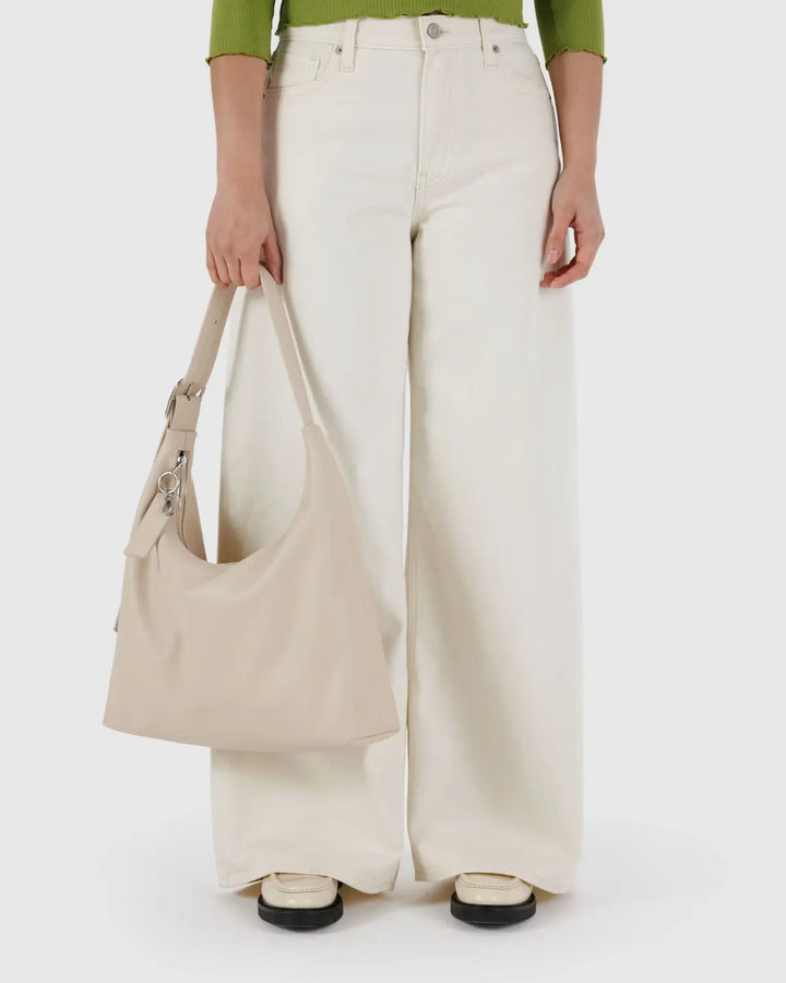 BAGGU Recycled Leather Bag, Stone