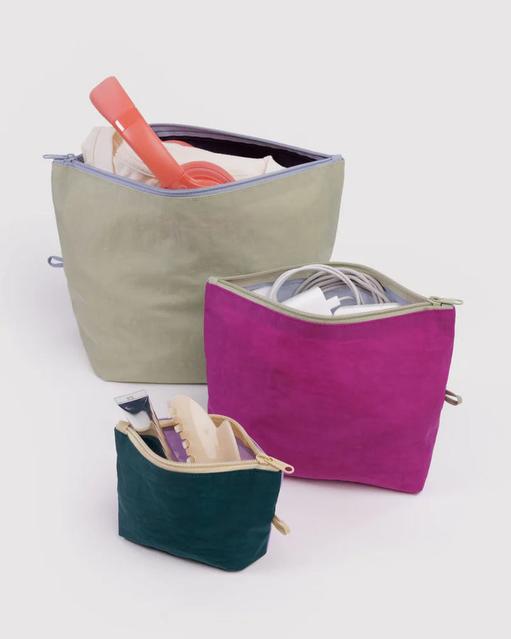 BAGGU Go Pouch Set, Lagoon Mix