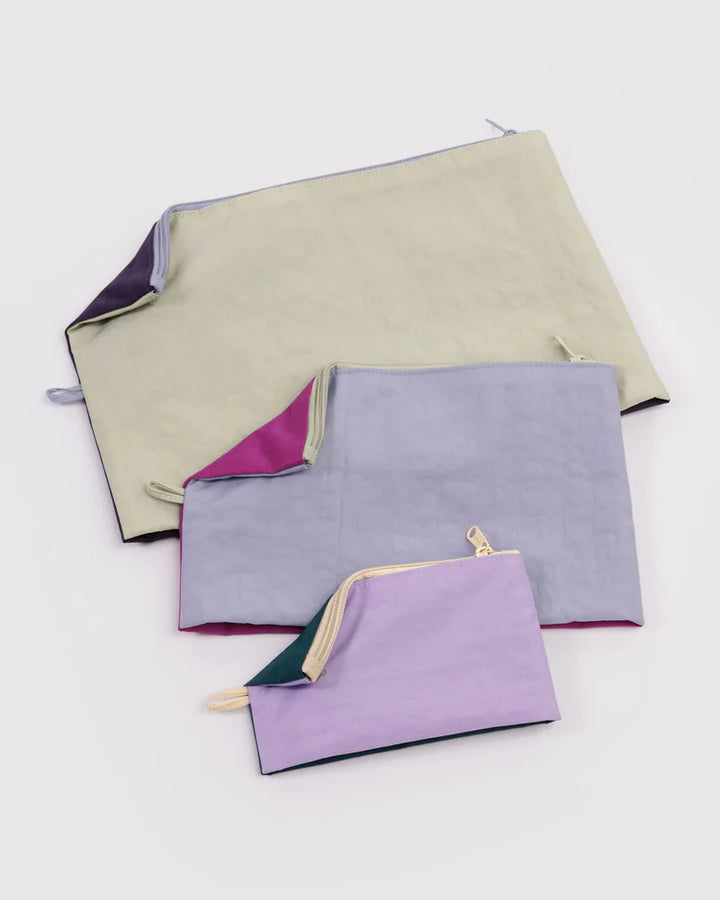 BAGGU Go Pouch Set, Lagoon Mix