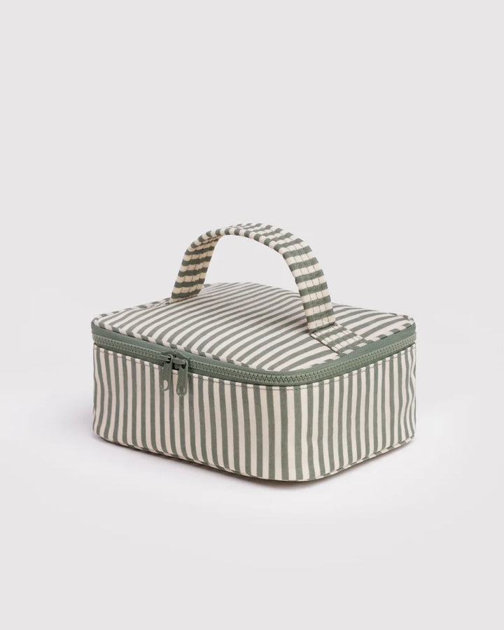BAGGU Small Cosmetic Case, Sage Stripe