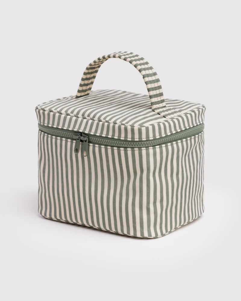 BAGGU Large Cosmetic Case, Sage Stripe
