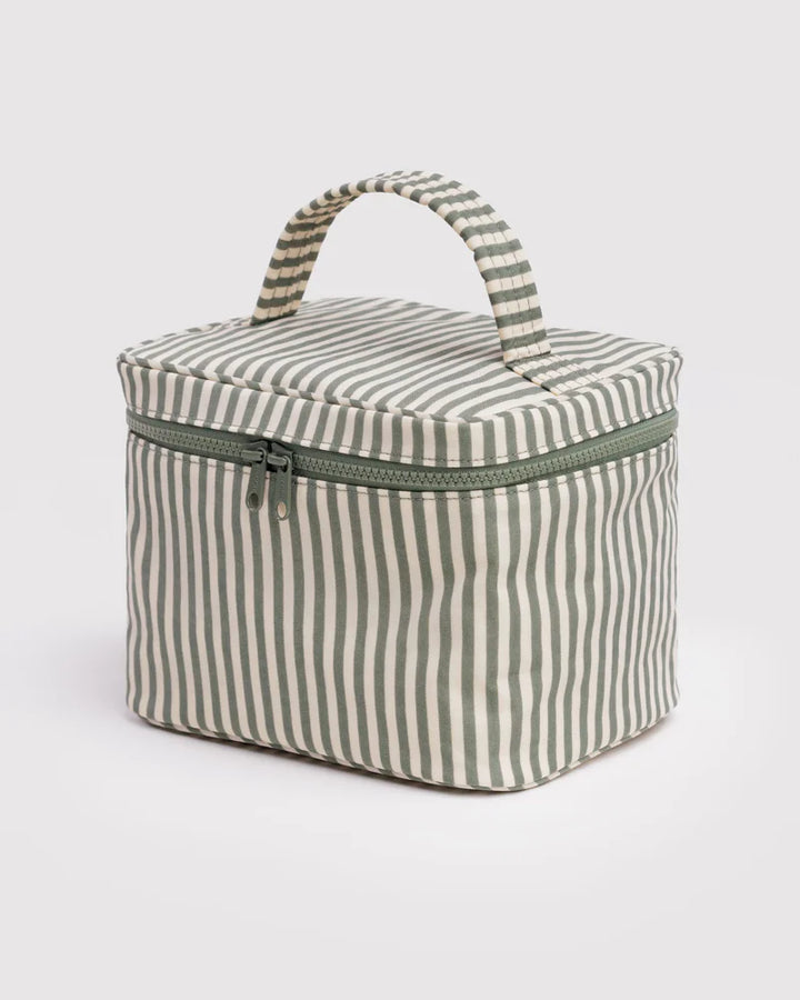 BAGGU Large Cosmetic Case, Sage Stripe