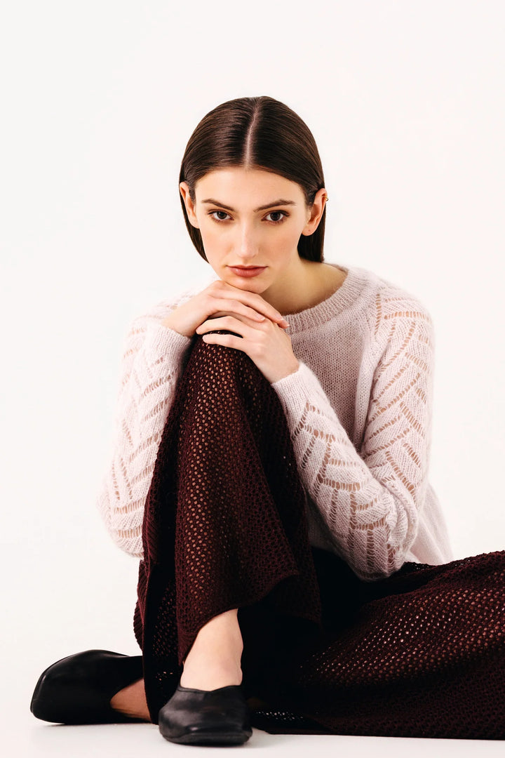Magnea - AGNES SWEATER / WHITE BERRY