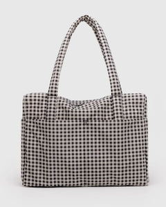 BAGGU Cloud Carry On, Black & White Gingham