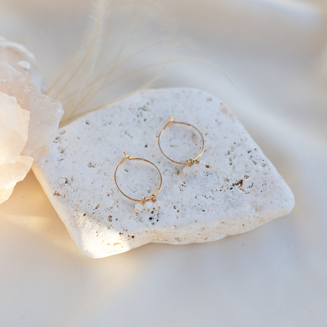 Moonstone Hoops