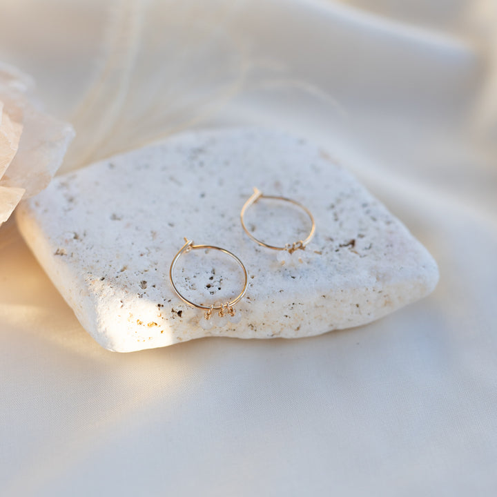 Moonstone Hoops