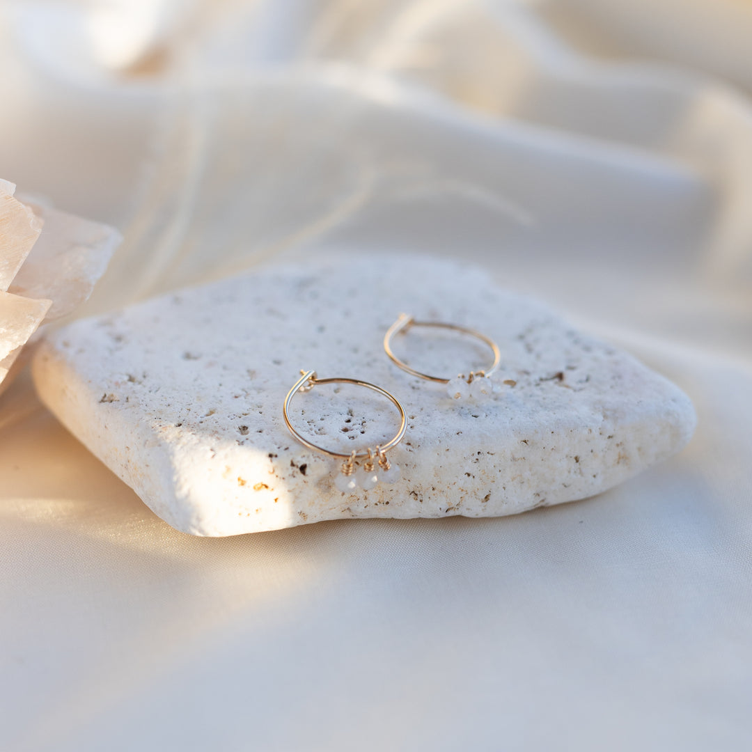 Moonstone Hoops