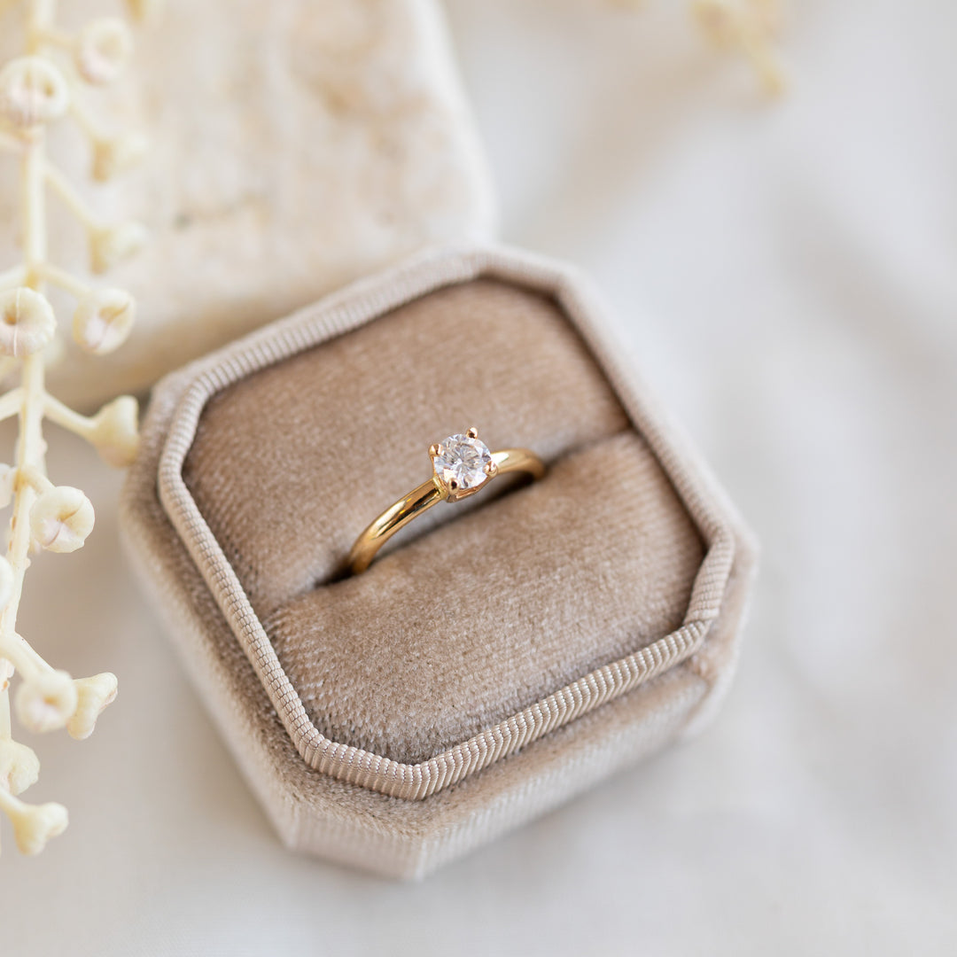 Round Moissanite Ring