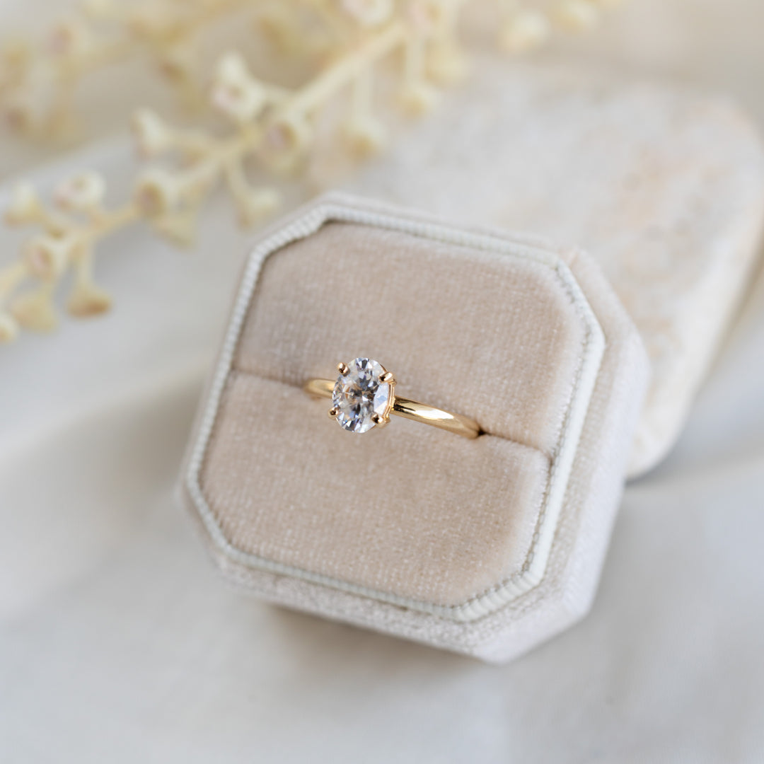 Oval Moissanite Ring