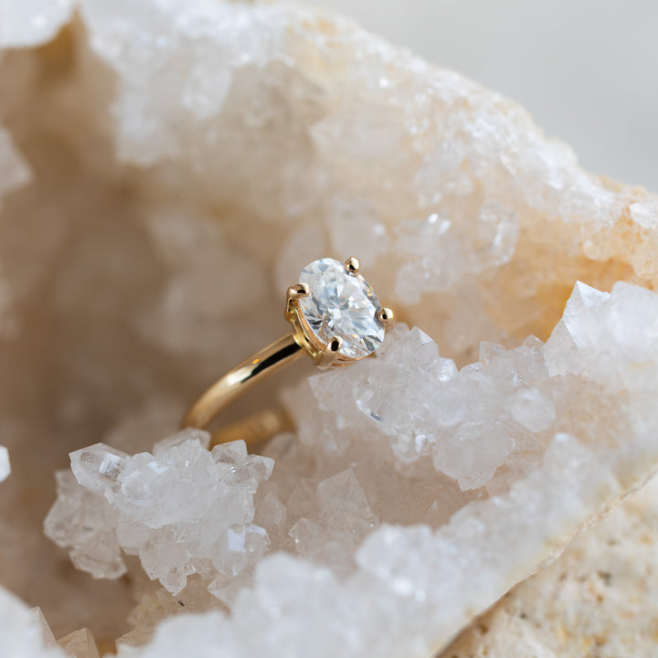 Oval Moissanite Ring