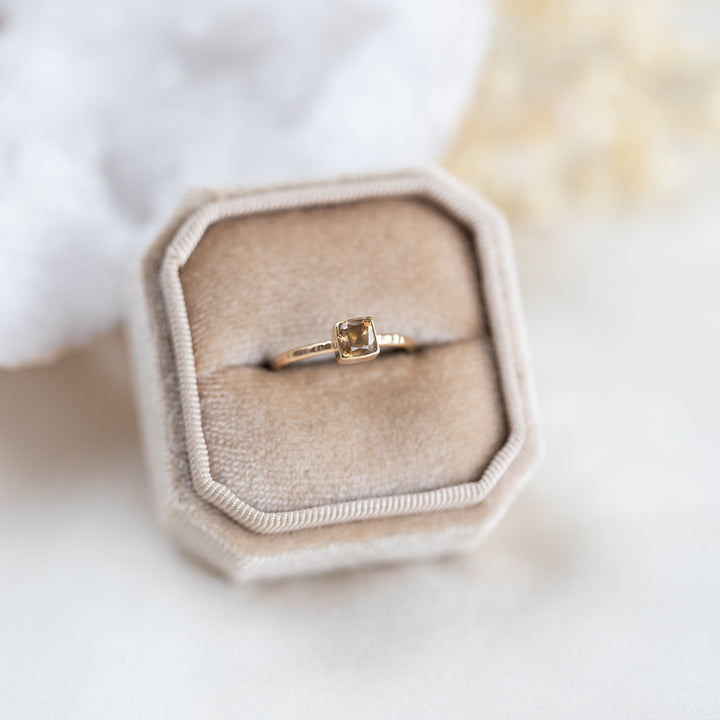Natural Zircon Cushion Ring, Size 52EU