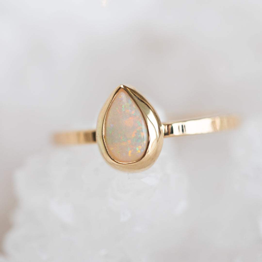 Opal Drop Ring