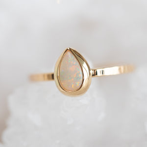 Teardrop Opal Ring, Size 55.5 EU