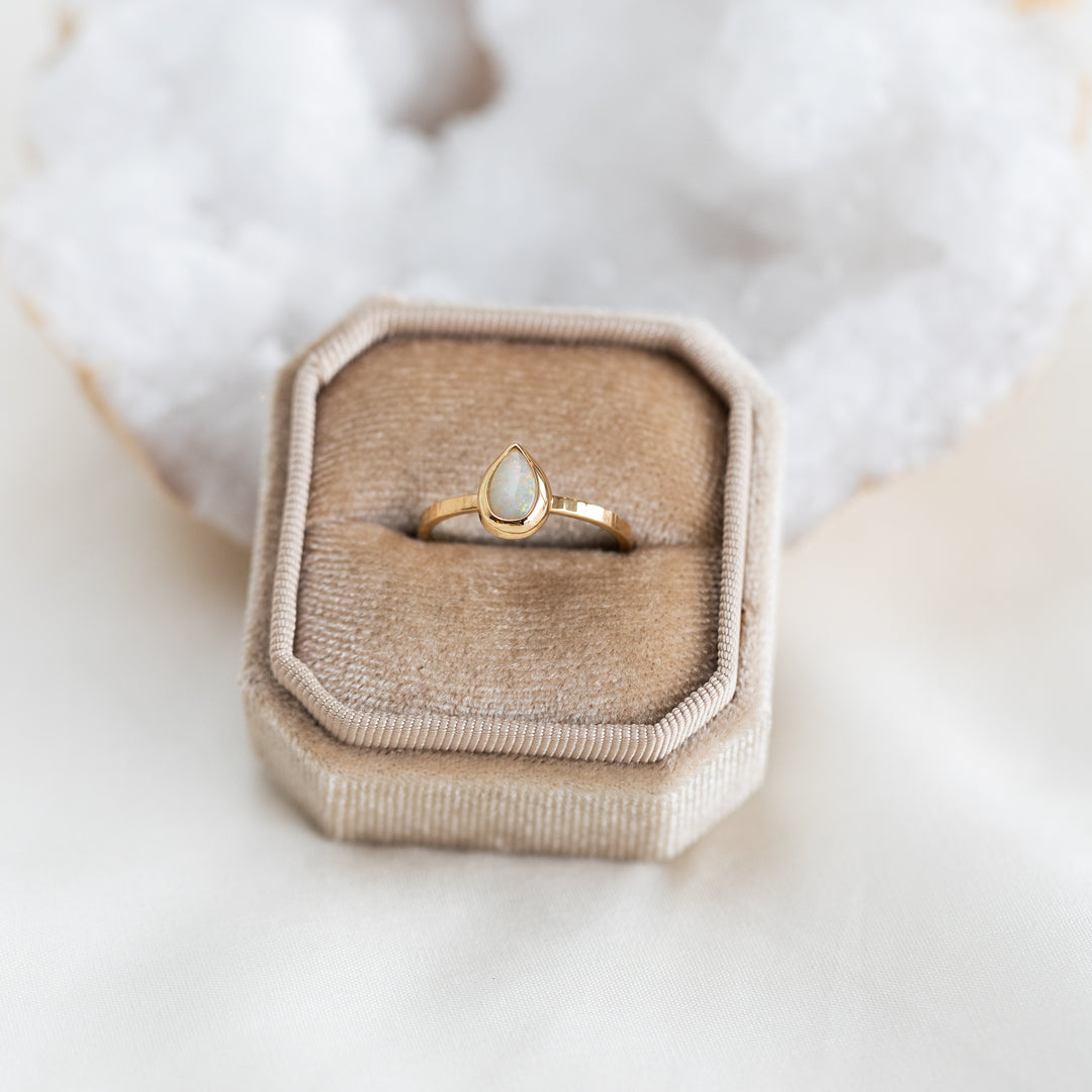 Opal Drop Ring