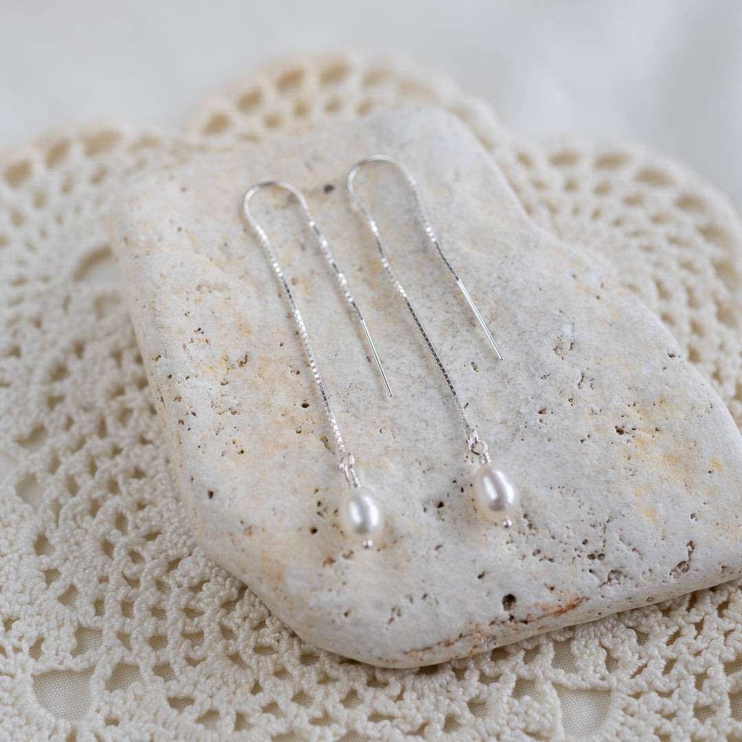 Pearl Threader Earrings