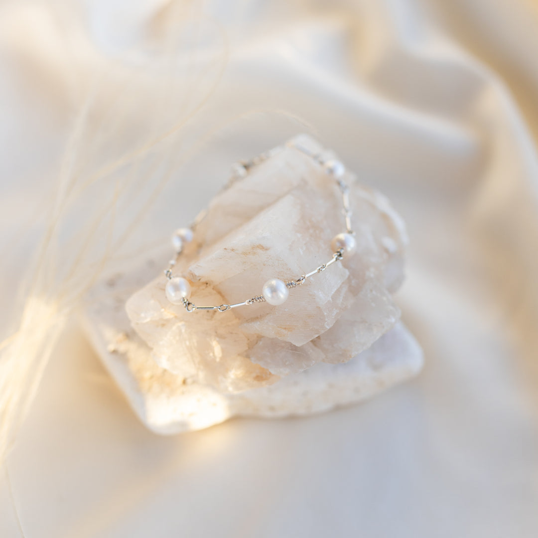 Pearl &amp; Link armband