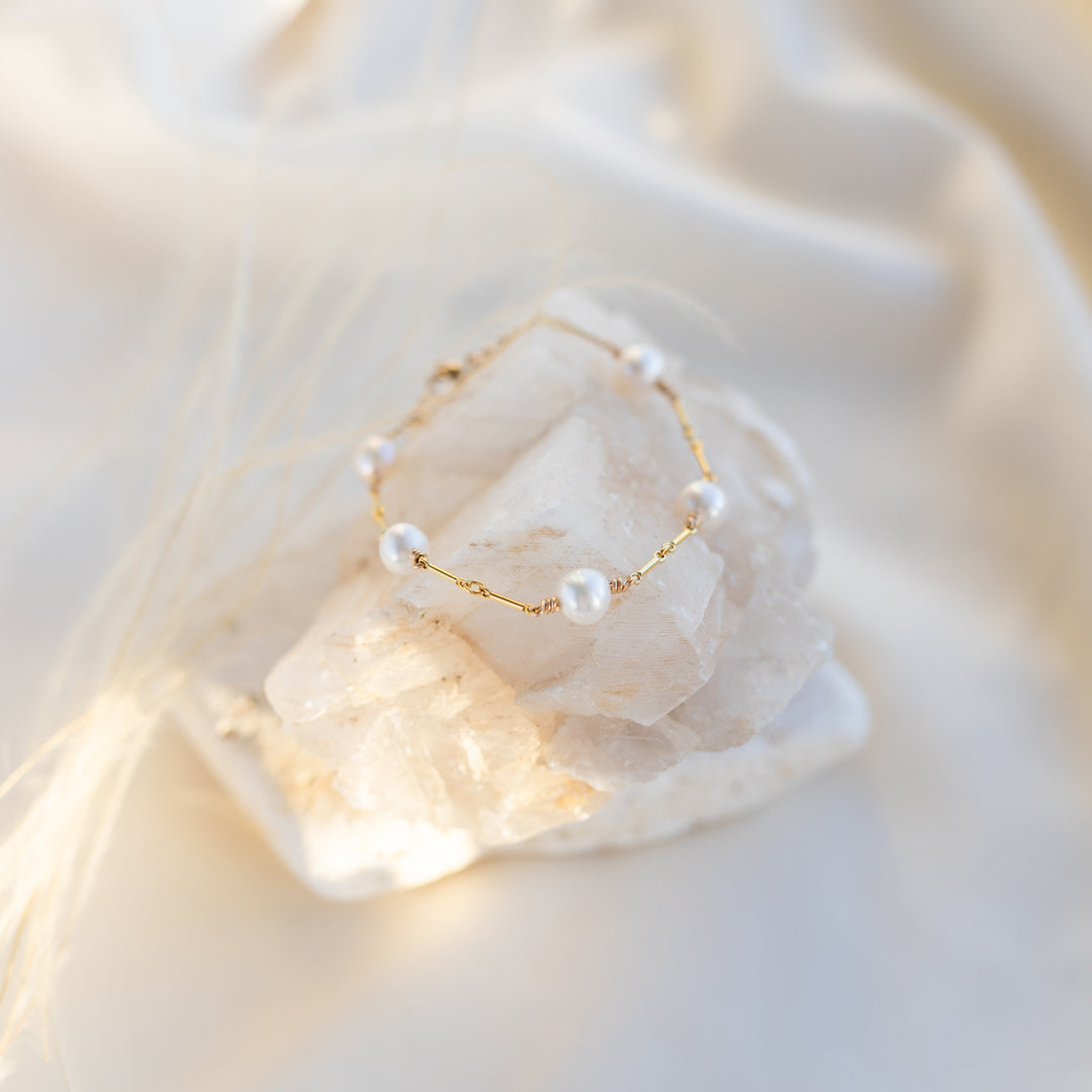 Pearl &amp; Link armband