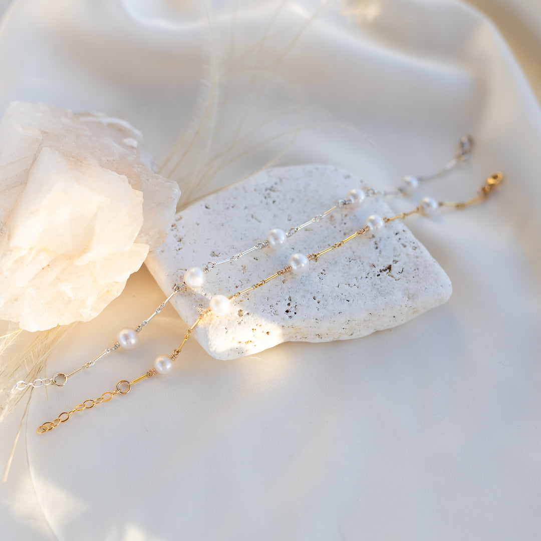 Pearl &amp; Link armband